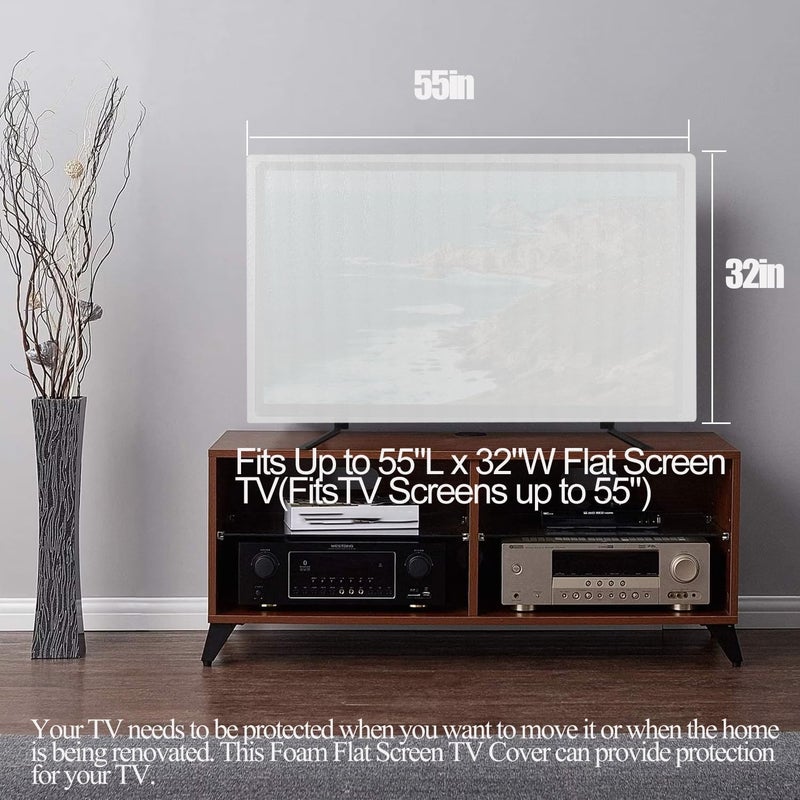 Pemaly 1 Pack Flat Screen TV Cover for Moving Fits Up to 55''W x 32''H, TV Cover Protection During House Moving, Storing, or Home Renovation Packing Cushioning Supplies - Image 3